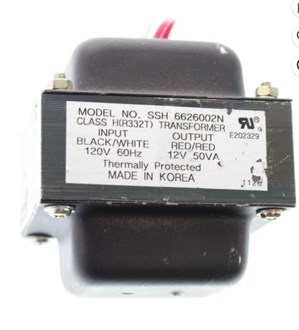 Elco Lighting SSH-6626002N Class H Transformer, 120V-IN, 60Hz, 12VAC @ 50VA